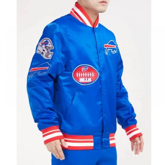 Buffalo Bills Old English Classic Rib Satin Jacket