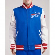 Buffalo Bills Old English Classic Rib Varsity Jacket 