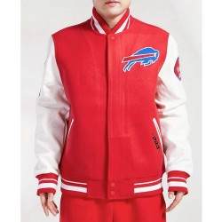 Buffalo Bills Old English Classic Rib Varsity Jacket 