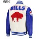 Buffalo Bills Retro Classic Royal and Cream Varsity Jacket
