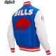 Buffalo Bills Retro Classic Royal and Cream Varsity Jacket