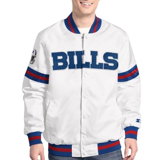 Buffalo Bills Scout Varsity Satin Jacket Buffalo Bills Scout Varsity Satin Jacket