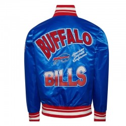 Buffalo Bills Turn It Up M Classic Rib Royal Satin Jacket