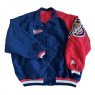 Buffalo Bisons 90’s Blue and Red Satin Jacket