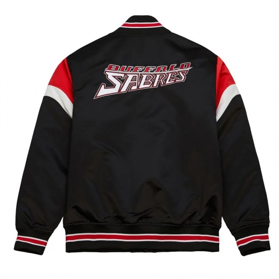Buffalo Sabres Black Heavyweight Satin Jacket
