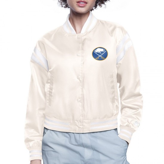 Buffalo Sabres Printed Logo Varsity Satin Jacket Buffalo Sabres Printed Logo Varsity Satin Jacket