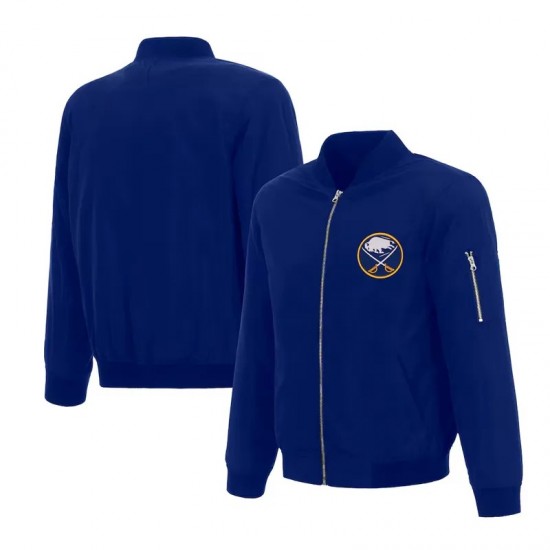 Buffalo Sabres Royal Bomber Full-Zip Jacket
