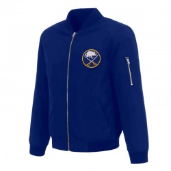 Buffalo Sabres Royal Bomber Full-Zip Jacket