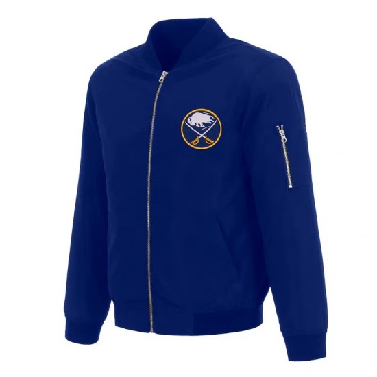 Buffalo Sabres Royal Bomber Full-Zip Jacket