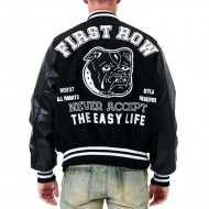 Bulldog First Row Black Varsity Jacket