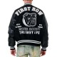 Bulldog First Row Black Varsity Jacket Bulldog First Row Black Varsity Jacket