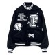 Bulldog First Row Black Varsity Jacket Bulldog First Row Black Varsity Jacket