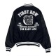 Bulldog First Row Black Varsity Jacket Bulldog First Row Black Varsity Jacket