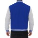 Button Up Blue And Grey Varsity Baseball Jacket Button Up Blue And Grey Varsity Baseball Jacket