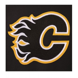 Calgary Flames Bomber Black Wool Jacket 