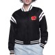 Calgary Flames Printed Logo Varsity Satin Jacket Calgary Flames Printed Logo Varsity Satin Jacket