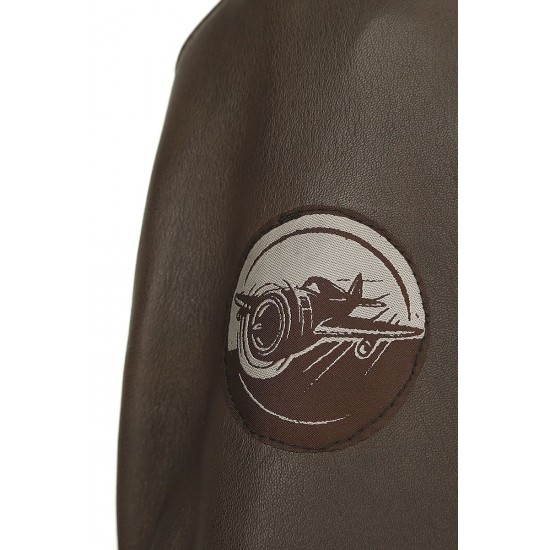 Call Of Duty WWII Men's Brown Leather Jacket Call Of Duty WWII Men's Brown Leather Jacket