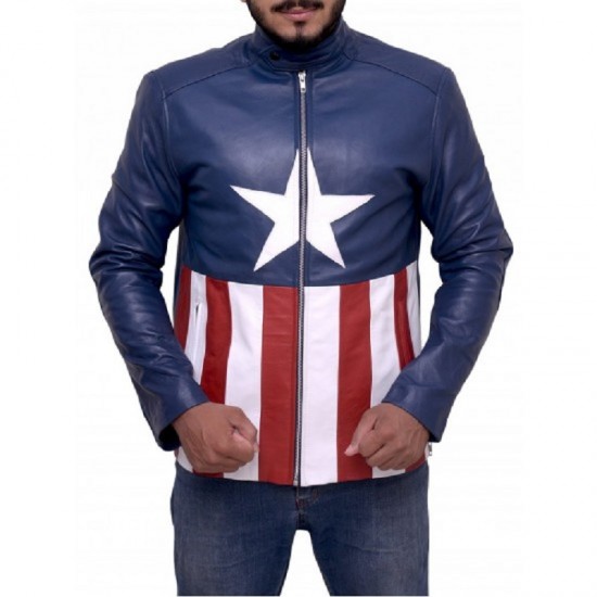 Captain America Style Concert Jon Bon Jovi Jacket Captain America Style Concert Jon Bon Jovi Jacket