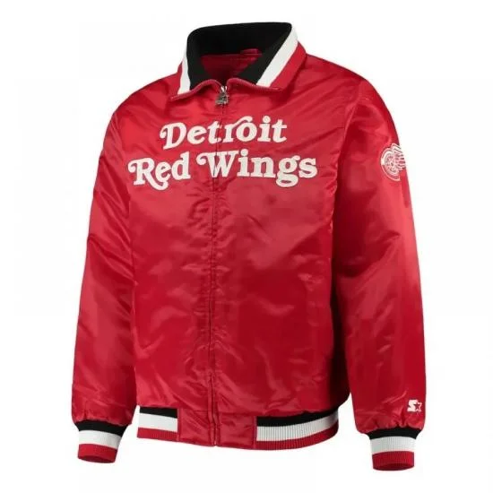 Captain II Detroit Red Wings Red Satin Jacket