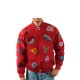 Carl Banks NBA Twill Red Collage Jacket Carl Banks NBA Twill Red Collage Jacket