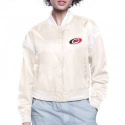 Carolina Hurricanes Printed Logo Varsity Satin Jacket