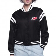 Carolina Hurricanes Printed Logo Varsity Satin Jacket