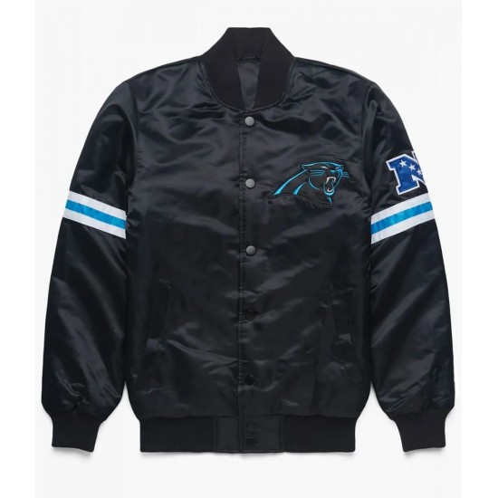 Carolina Panthers Black Satin Jacket Carolina Panthers Black Satin Jacket