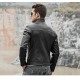 Casual Slim Fit Plain Leather Jacket Casual Slim Fit Plain Leather Jacket