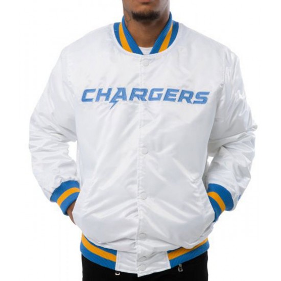 Chargers LA Bomber Blue/White Jacket Chargers LA Bomber Blue/White Jacket