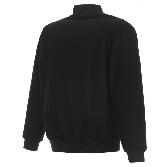 Charlotte Hornets Bomber Black Wool Jacket