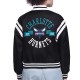 Charlotte Hornets Printed Logo Varsity Satin Jacket Charlotte Hornets Printed Logo Varsity Satin Jacket