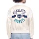 Charlotte Hornets Printed Logo Varsity Satin Jacket Charlotte Hornets Printed Logo Varsity Satin Jacket