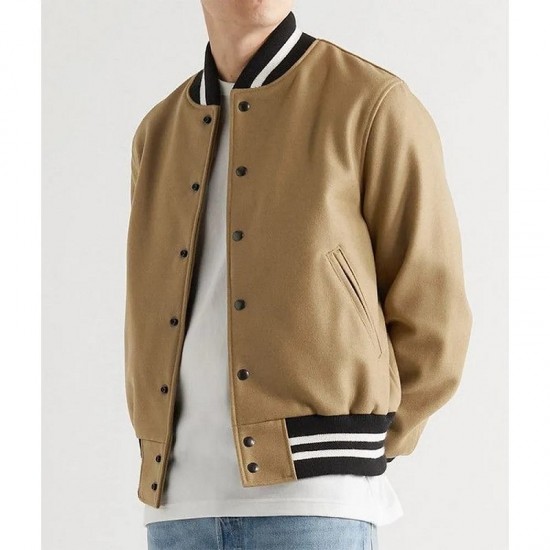Chesapeake Shores S06 Evan Kincaid Brown Suede Varsity Jacket Chesapeake Shores S06 Evan Kincaid Brown Suede Varsity Jacket