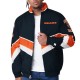 Chicago Bears Captain Navy Varsity Satin Jacket