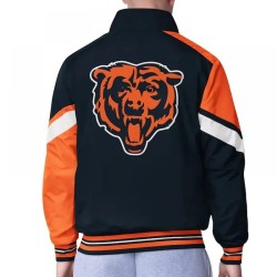 Chicago Bears Strong Arm Navy Full-Zip Jacket