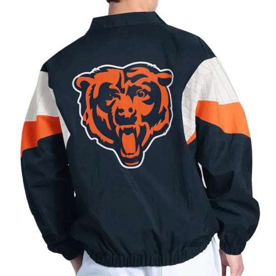 Chicago Bears Yard Line Navy Full-Zip Jacket Chicago Bears Yard Line Navy Full-Zip Jacket