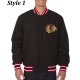 Chicago Blackhawks Bomber Black Wool Jacket Chicago Blackhawks Bomber Black Wool Jacket