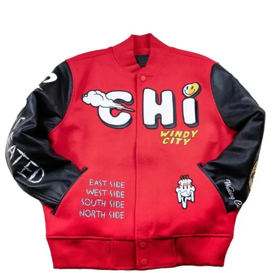 Chicago Bull Windy City Red Varsity Jacket Chicago Bull Windy City Red Varsity Jacket