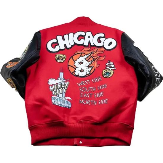 Chicago Bull Windy City Red Varsity Jacket Chicago Bull Windy City Red Varsity Jacket