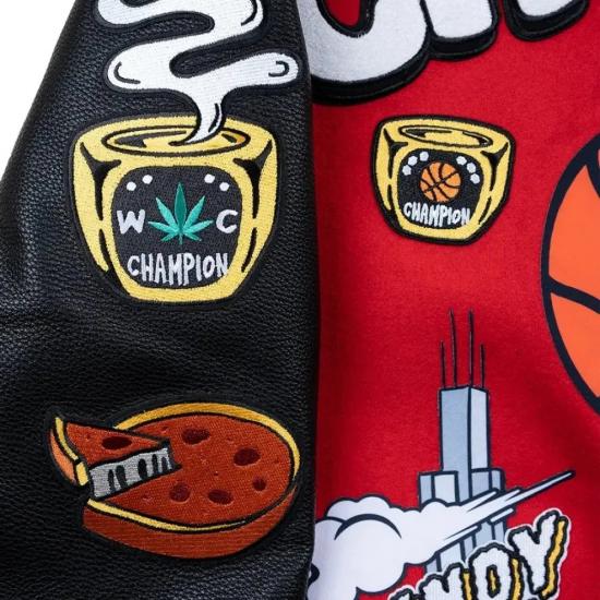 Chicago Bull Windy City Red Varsity Jacket Chicago Bull Windy City Red Varsity Jacket