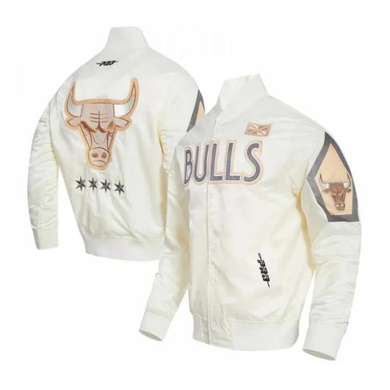 Chicago Bulls 2024/25 City Edition Chenille Satin Jacket Chicago Bulls 2024/25 City Edition Chenille Satin Jacket