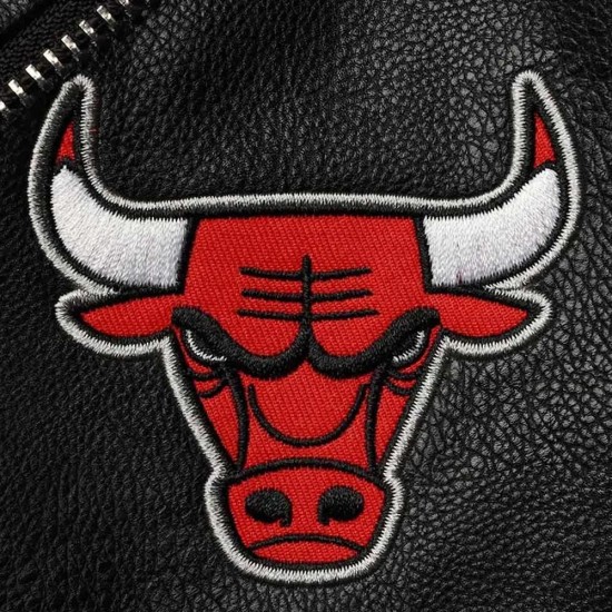 Chicago Bulls Black Moto Leather Jacket Chicago Bulls Black Moto Leather Jacket