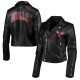 Chicago Bulls Black Moto Leather Jacket Chicago Bulls Black Moto Leather Jacket