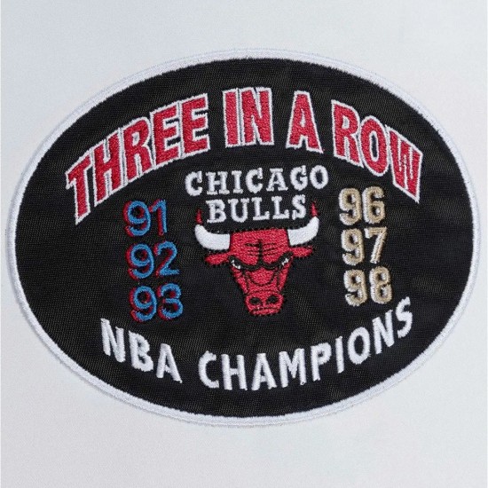 Chicago Bulls City Collection White Varsity Satin Jacket