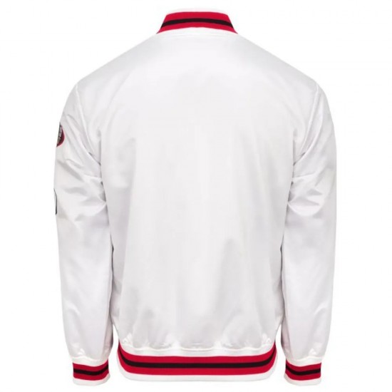 Chicago Bulls City Collection White Varsity Satin Jacket