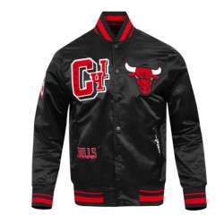 Chicago Bulls Classic Rib Satin Jacket