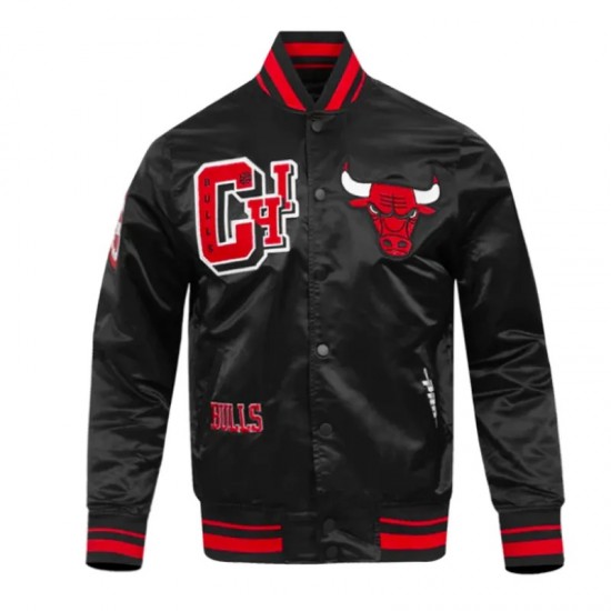 Chicago Bulls Classic Rib Satin Jacket