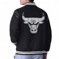 Chicago Bulls Clutch Hitter Black Varsity Jacket