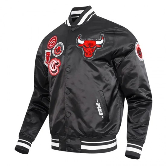 Chicago Bulls Diy Pick Stitch Classic Rib Satin Jacket Chicago Bulls Diy Pick Stitch Classic Rib Satin Jacket