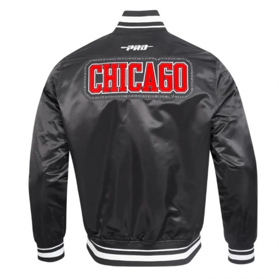 Chicago Bulls Diy Pick Stitch Classic Rib Satin Jacket Chicago Bulls Diy Pick Stitch Classic Rib Satin Jacket